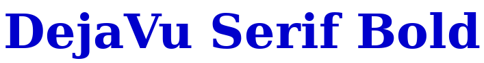 DejaVu Serif Bold 字体
